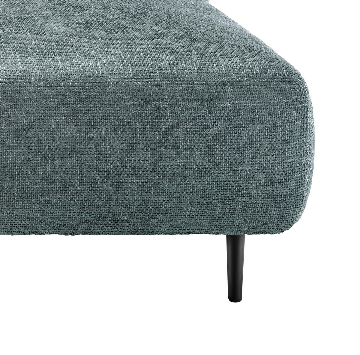 ECKSOFA Blaugrau Struktur  - Blaugrau/Schwarz, MODERN, Holz/Textil (269/172cm) - MID.YOU