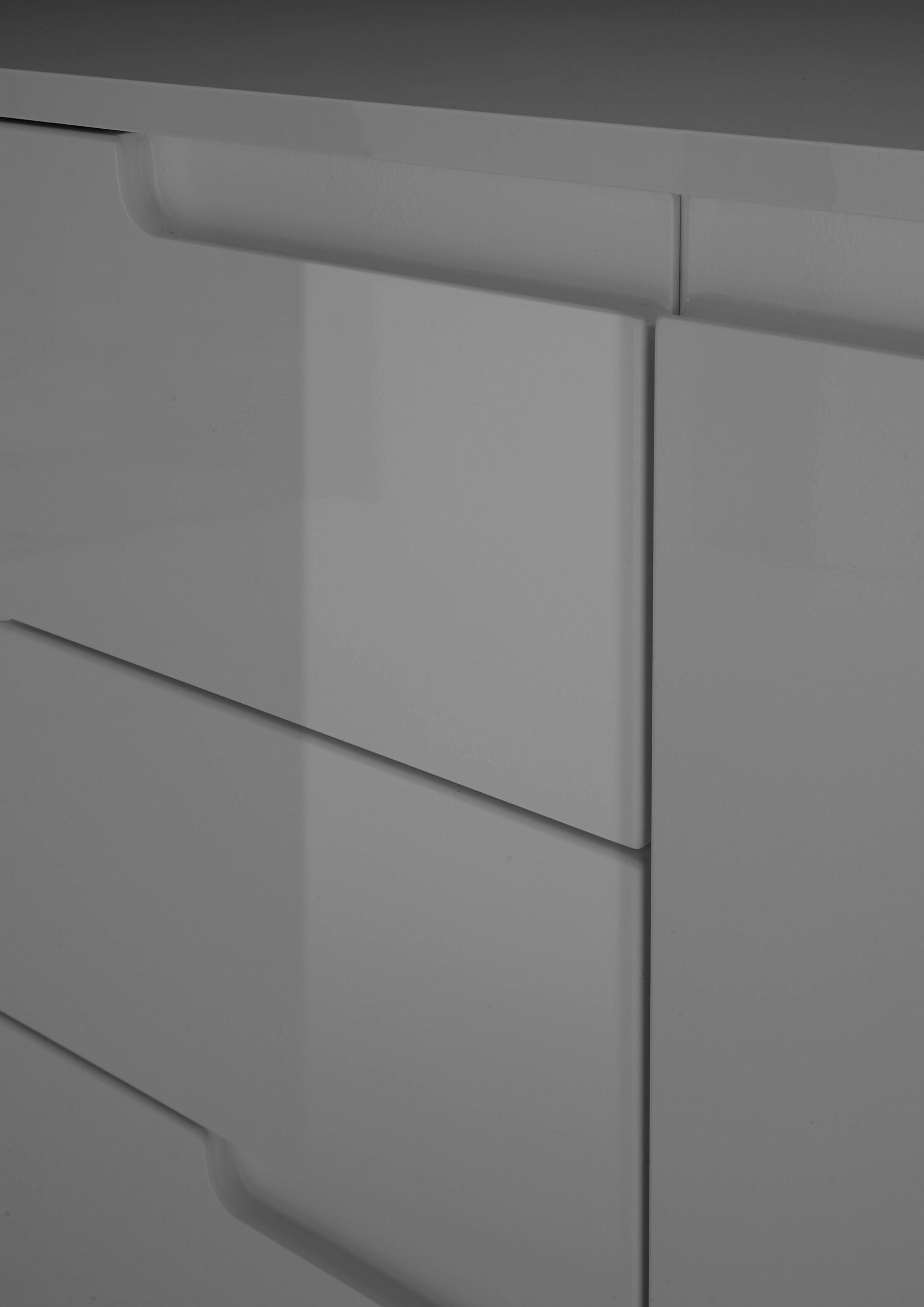 SIDEBOARD Spice  in 165/80/40 cm  - Silberfarben/Grau, Basics, Holzwerkstoff/Kunststoff (165/80/40cm) - Carryhome