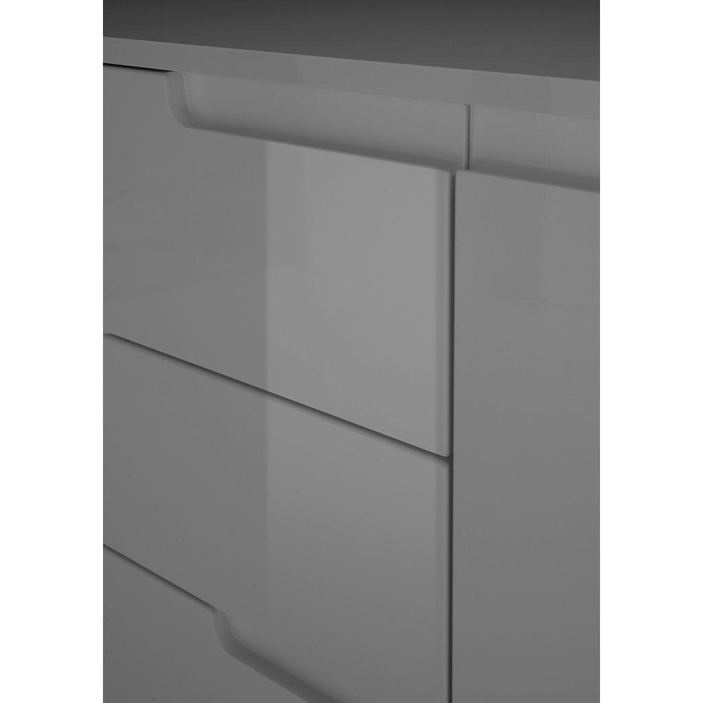 Thumbnail - Carryhome Sideboard Spice, Grau, Holzwerkstoff, 2 Fächer, 4 Schubladen, 165x80x40 cm, Typenauswahl, Schlafzimmer, Schlaf...