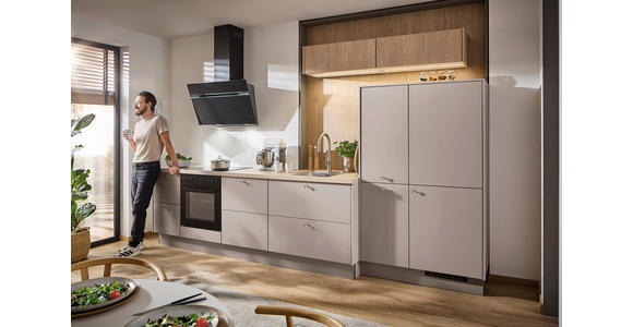 EINBAUKÜCHE   - Eichefarben/Grau, KONVENTIONELL, Holzwerkstoff - Xora