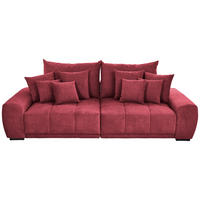 BIGSOFA Flachgewebe Bordeaux  - Bordeaux/Schwarz, KONVENTIONELL, Holz/Textil (280/67/120cm) - Carryhome