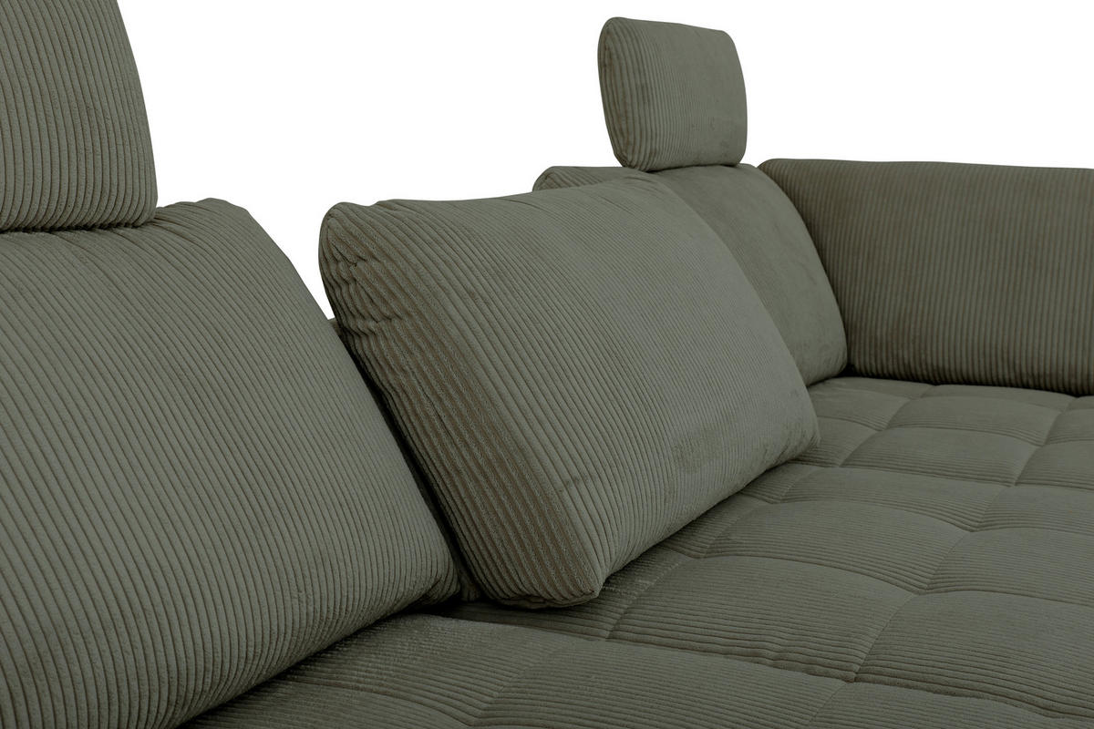 HÖRNSOFFA i velour, manchester grön  - grön/svart, Design, metall/textil (291/197cm) - Beldomo Style
