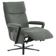 RELAXSESSEL in Textil Graublau  - Graublau/Schwarz, Design, Textil/Metall (68/117/85cm) - Cantus