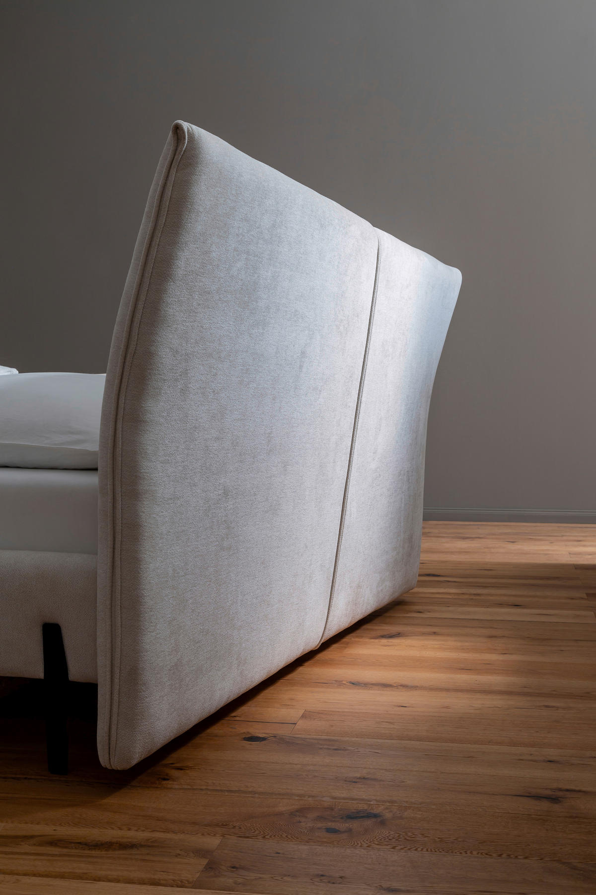 POLSTERBETT Creme 180/200 cm  - Creme/Schwarz, MODERN, Holzwerkstoff/Textil (180/200cm) - MID.YOU