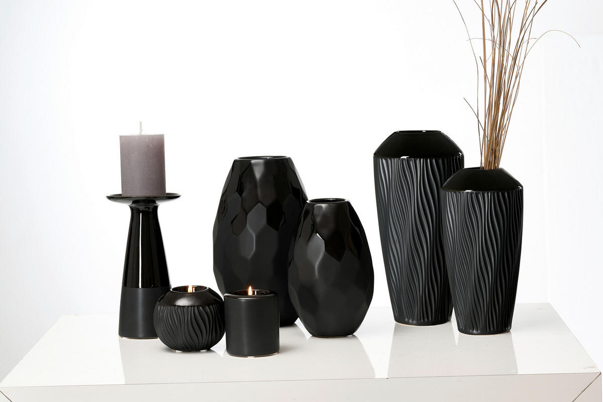 VAS 30 cm  - svart, Basics, keramik (14/14/30cm) - Ritzenhoff Breker
