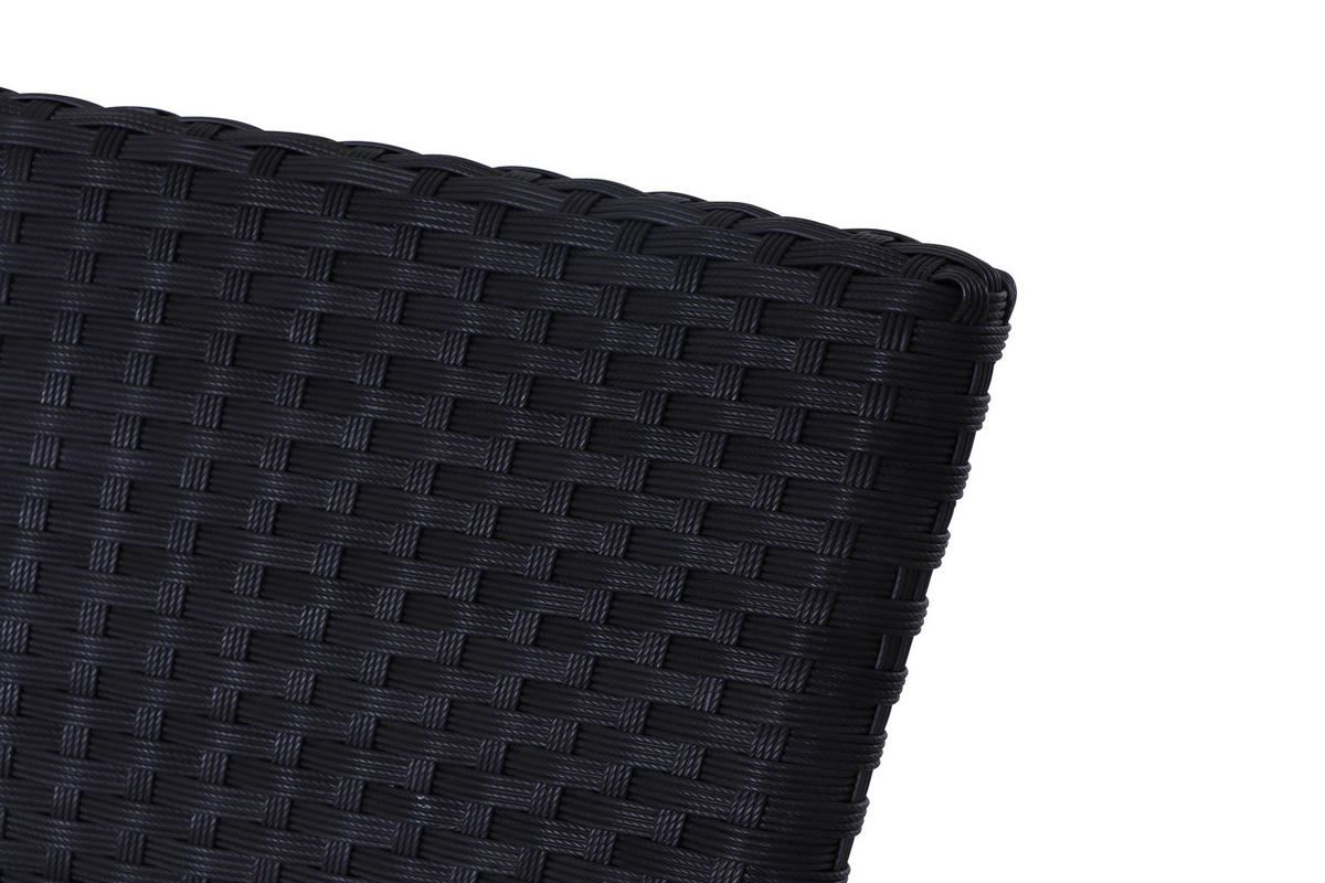 GARTENSESSEL-SET Metall, Kunststoff Schwarz  - Schwarz, MODERN, Kunststoff/Metall (56/83/60cm) - Gardenson