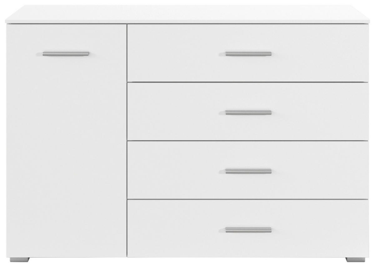 SIDEBOARD  120/81/42 cm 4 Schublade(n)  - Alufarben/Weiß, KONVENTIONELL, Holzwerkstoff/Kunststoff (120/81/42cm) - home24