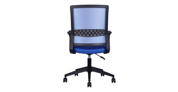 DREHSTUHL in Netzbespannung Blau, Schwarz - Blau/Schwarz, Design, Holz/Kunststoff (54/91/101/60cm) - Carryhome