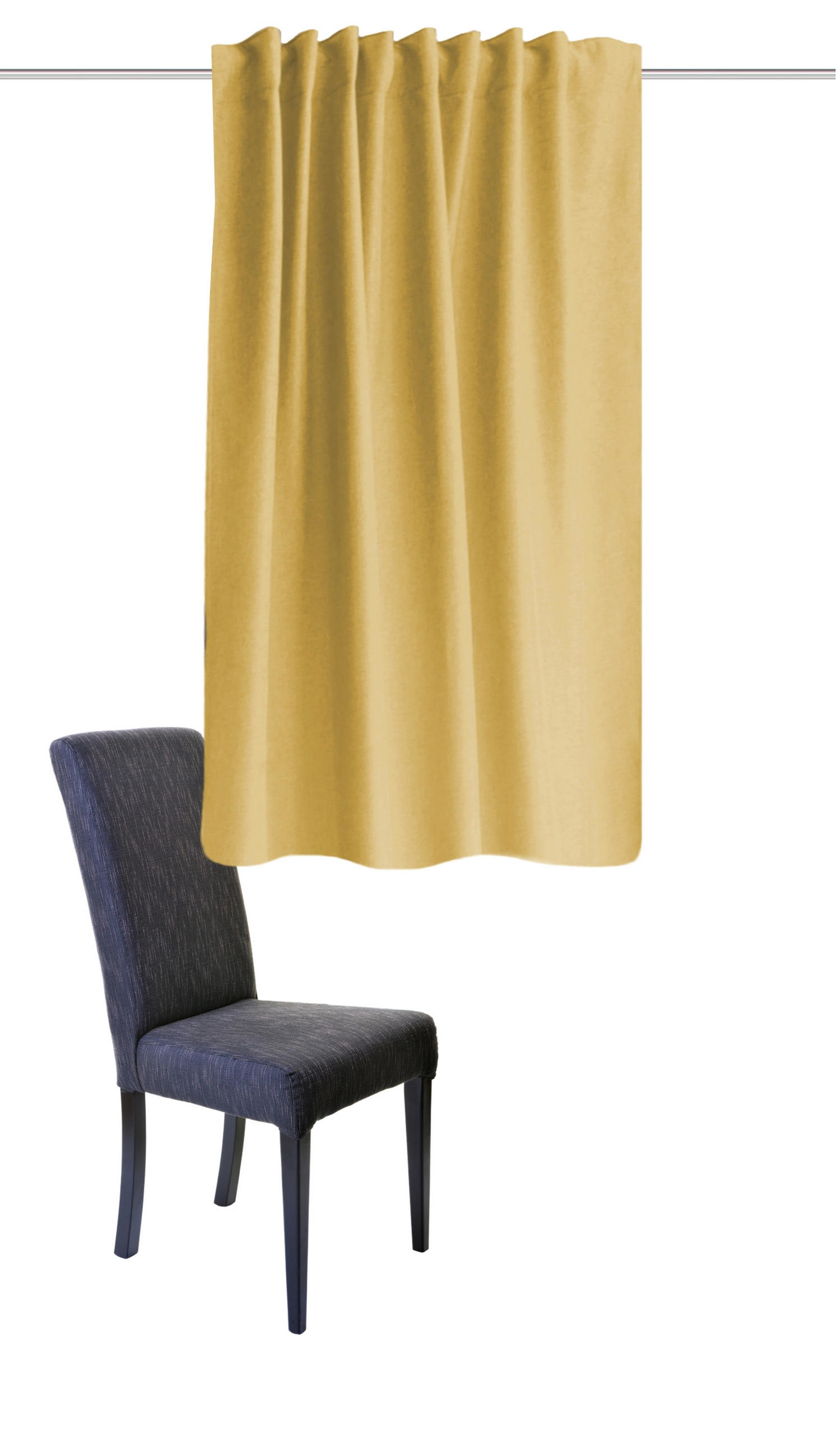 WÄRMESCHUTZVORHANG ESKIMO blickdicht 135/145 cm   - Gelb, Basics, Textil (135/145cm)