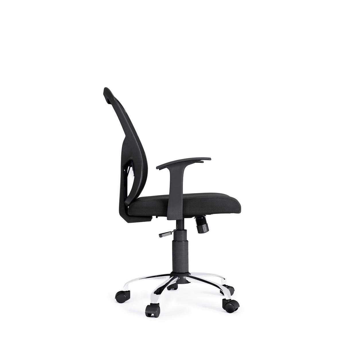 DREHSTUHL Schwarz  - Silberfarben/Schwarz, Design, Kunststoff/Textil (62/109/62cm) - MID.YOU
