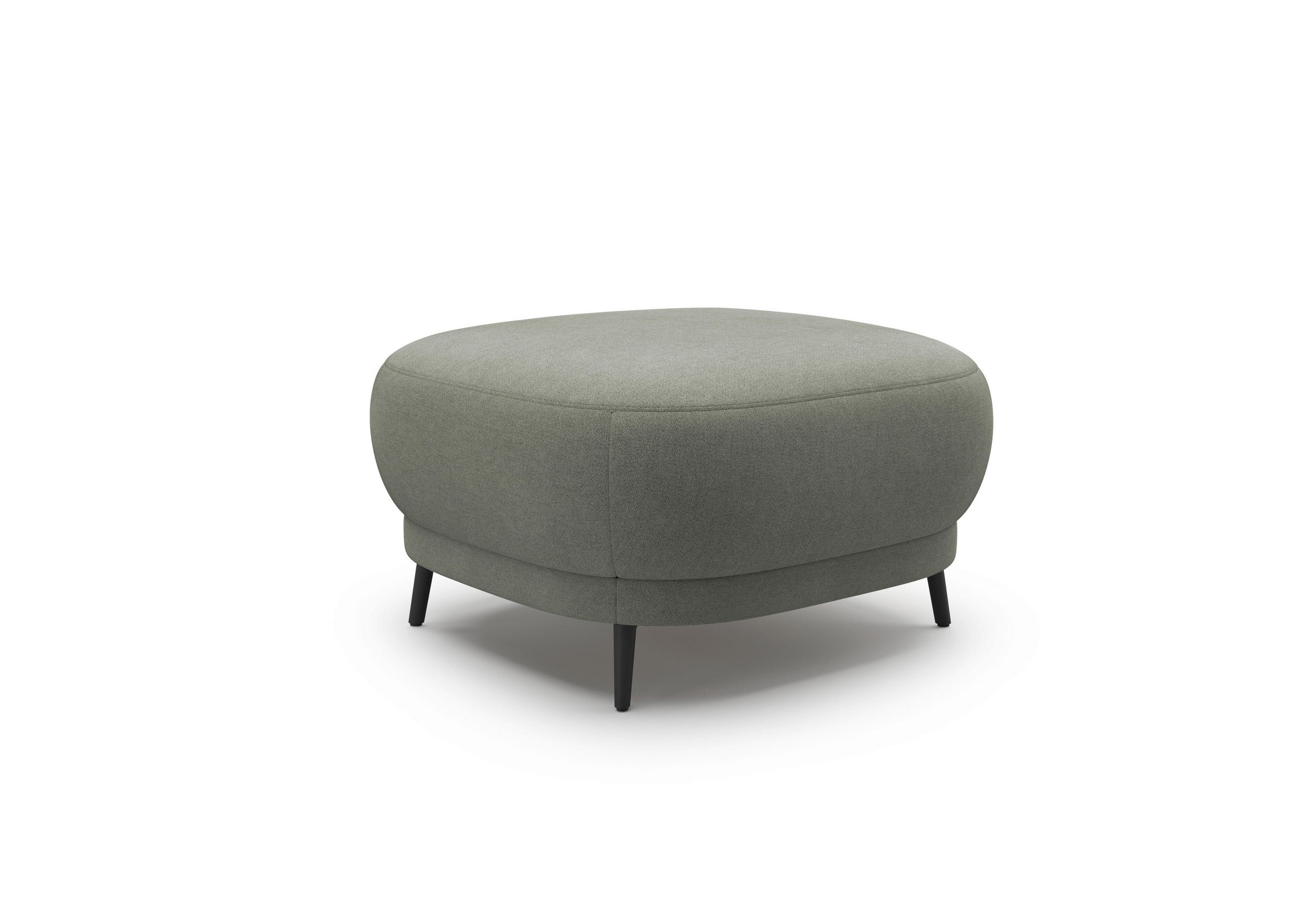 HOCKER in Textil Schlammfarben  - Schlammfarben/Schwarz, MODERN, Textil/Metall (90/49/90cm) - Sit & More
