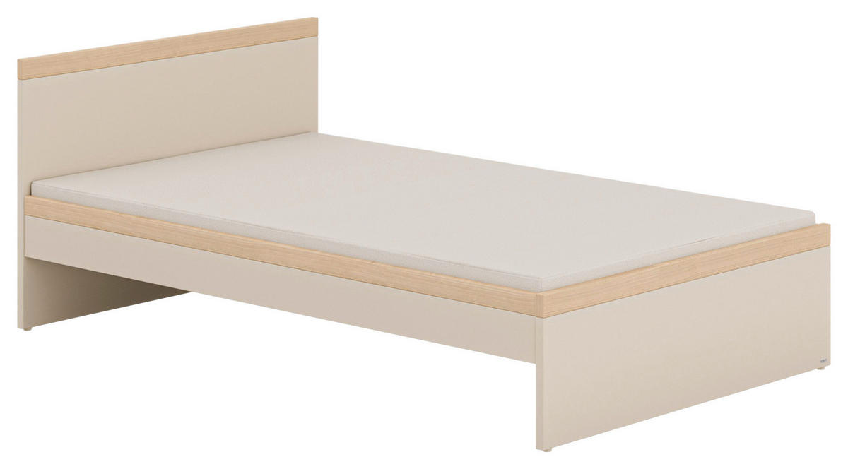BETT 120/200 cm,  in Naturfarben, Beige,  - Beige/Naturfarben, Design (120/200cm) - Paidi