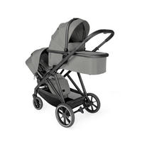 GESCHWISTERWAGEN Grow N Care  - Dunkelgrau/Schwarz, Basics, Textil/Metall (109/60/107-115cm) - Hauck