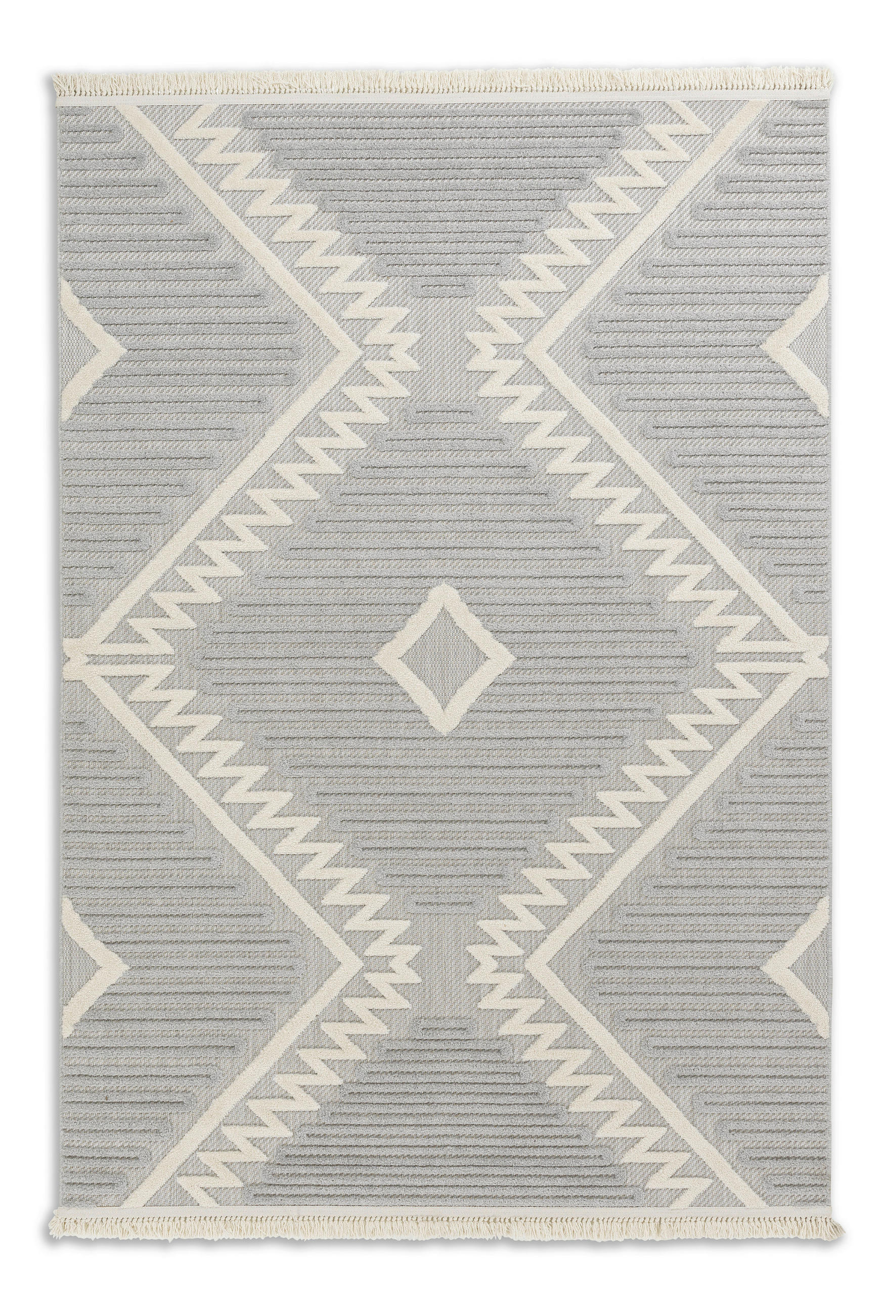 WEBTEPPICH 133/190 cm Summer Grau rechteckig  - Grau, Basics, Kunststoff/Textil (133/190cm) - Schöner Wohnen