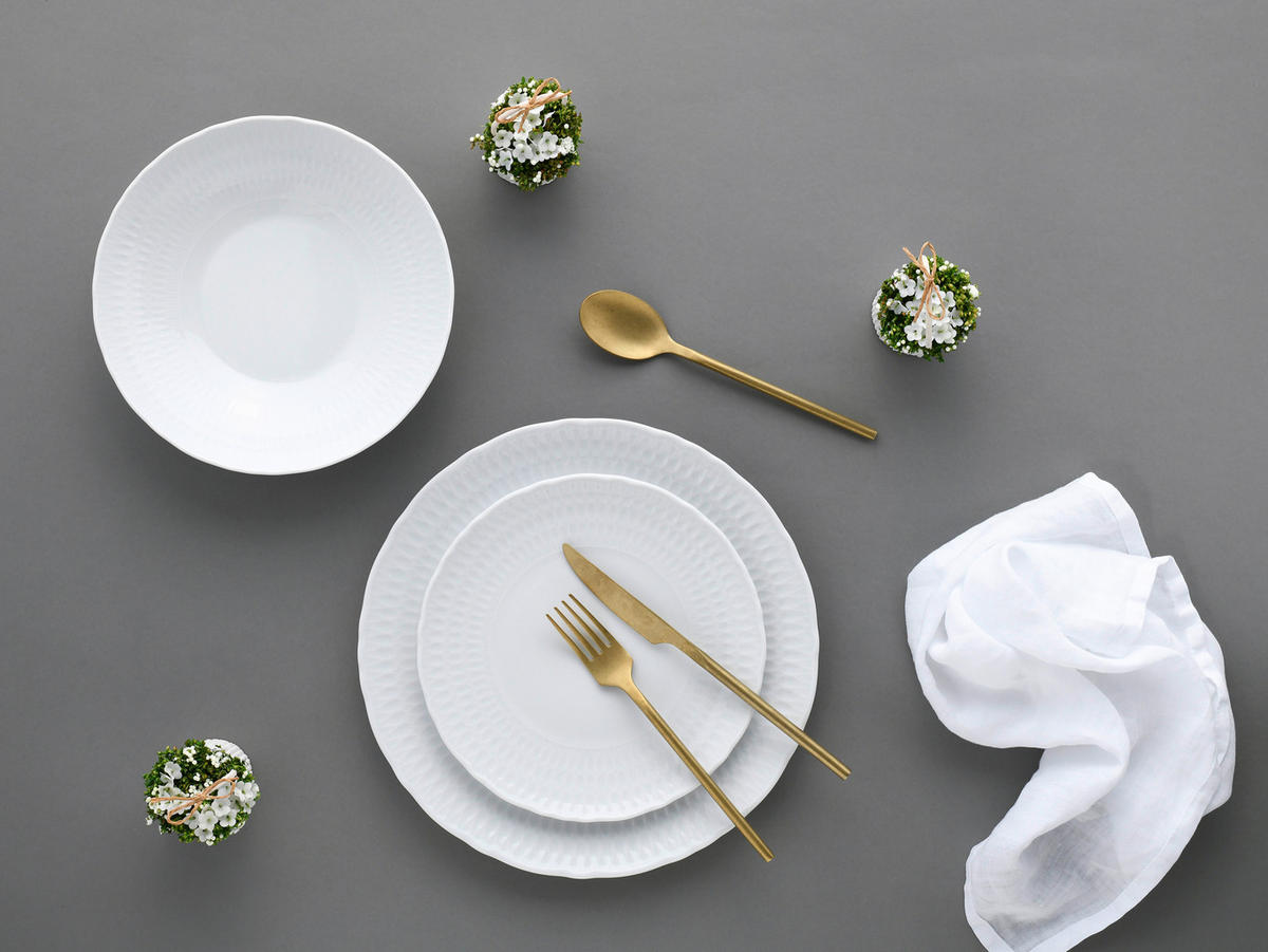 JÍDELNÍ SOUPRAVA, porcelán - bílá, Trend, keramika (36,5/36,5/34,5cm) - Creatable