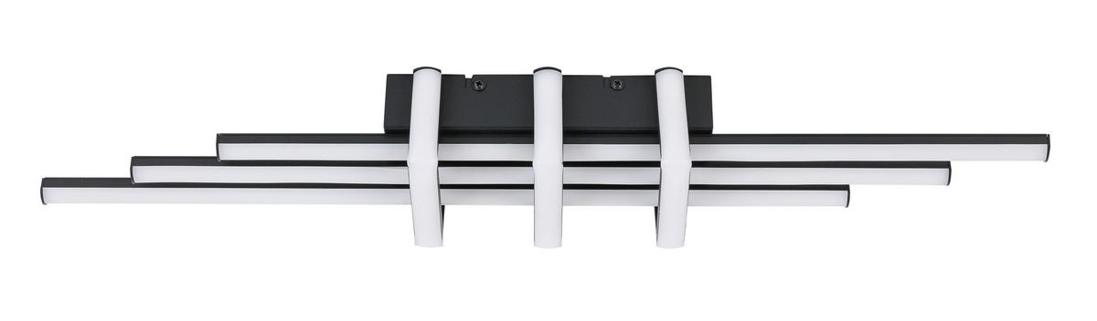 DECKENLEUCHTE    62/10,5/8 cm  - Schwarz, Trend, Kunststoff/Metall (62/10,5/8cm) - Collett's Monde