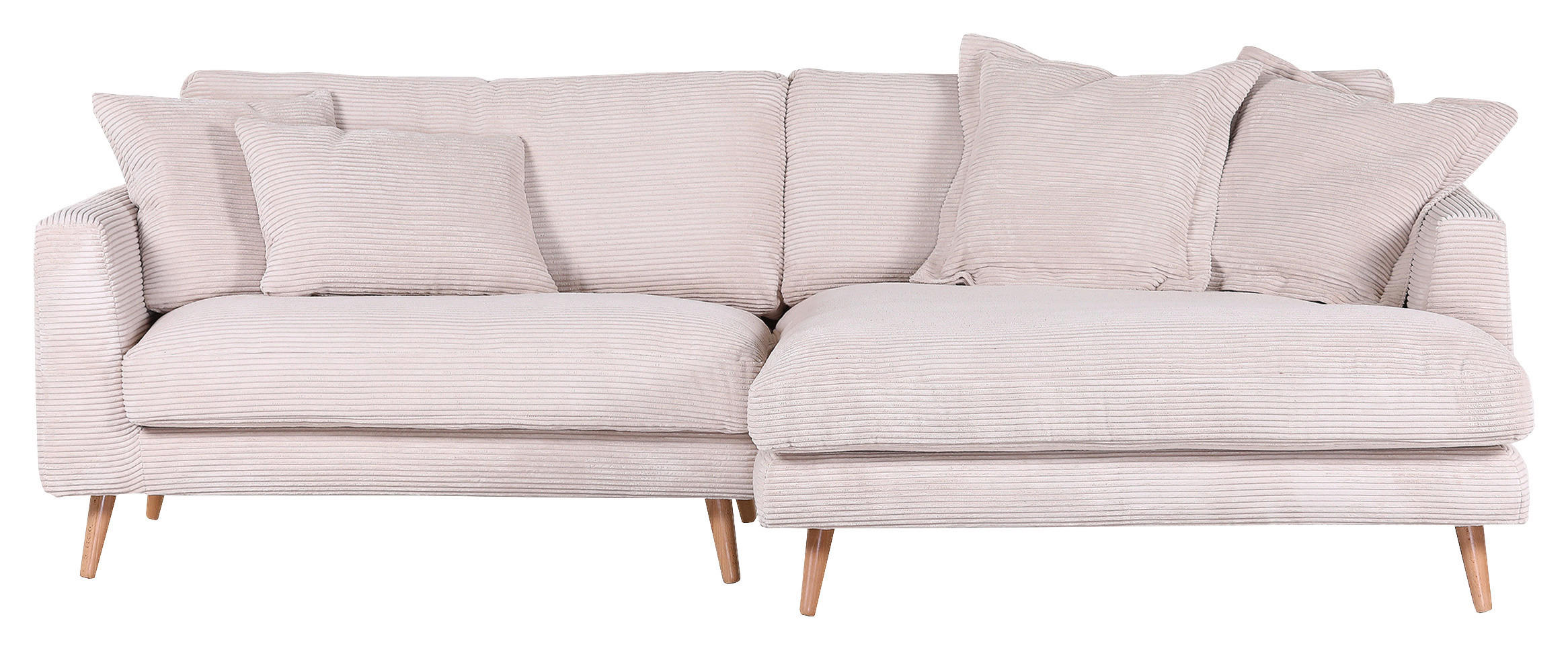 HÖRNSOFFA i manchester beige - beige/naturfärgad, Romantik / Lanthus, trä/textil (270/140cm) - Livetastic