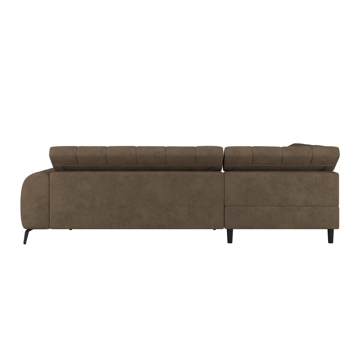 ECKSOFA Braun  - Schwarz/Braun, Trend, Kunststoff/Textil (203/261cm) - Livetastic