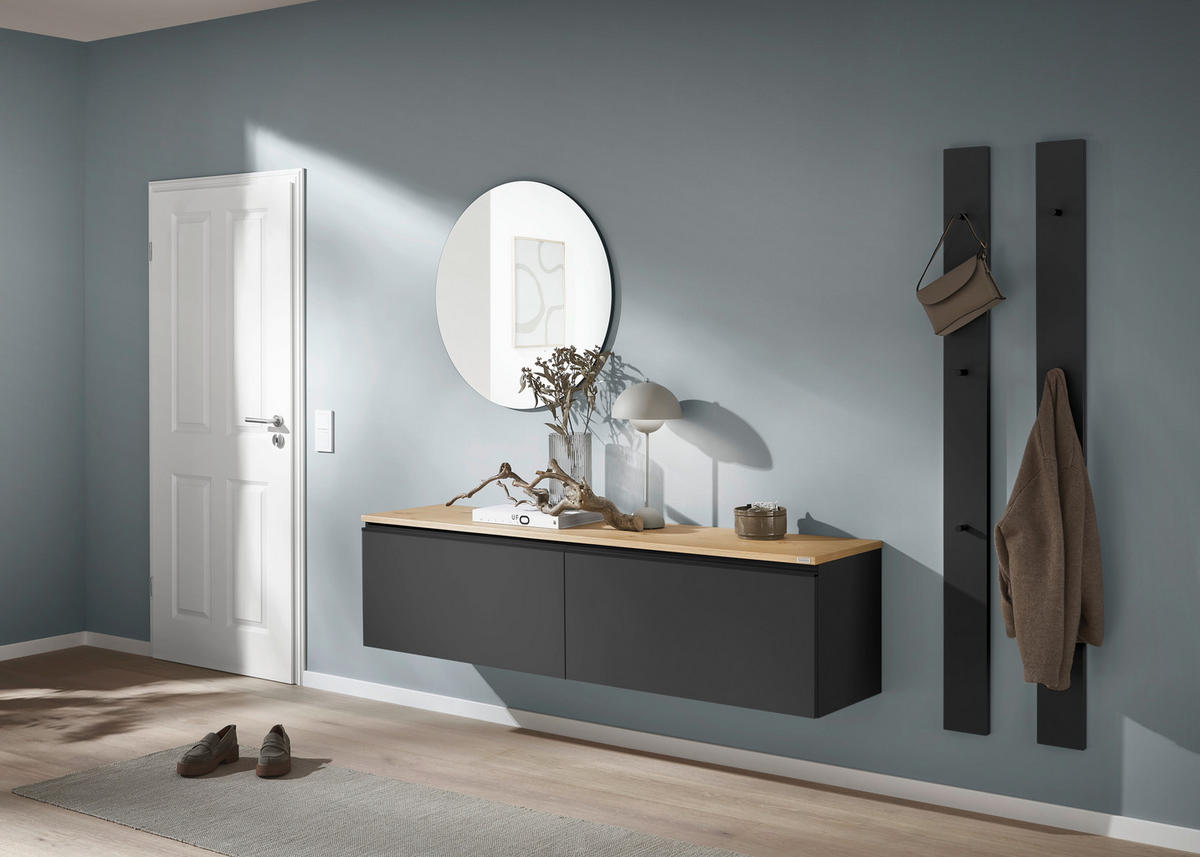 LOWBOARD  in 180/46/41 cm  - Eichefarben/Anthrazit, Design, Holzwerkstoff/Kunststoff (180/46/41cm) - Dieter Knoll