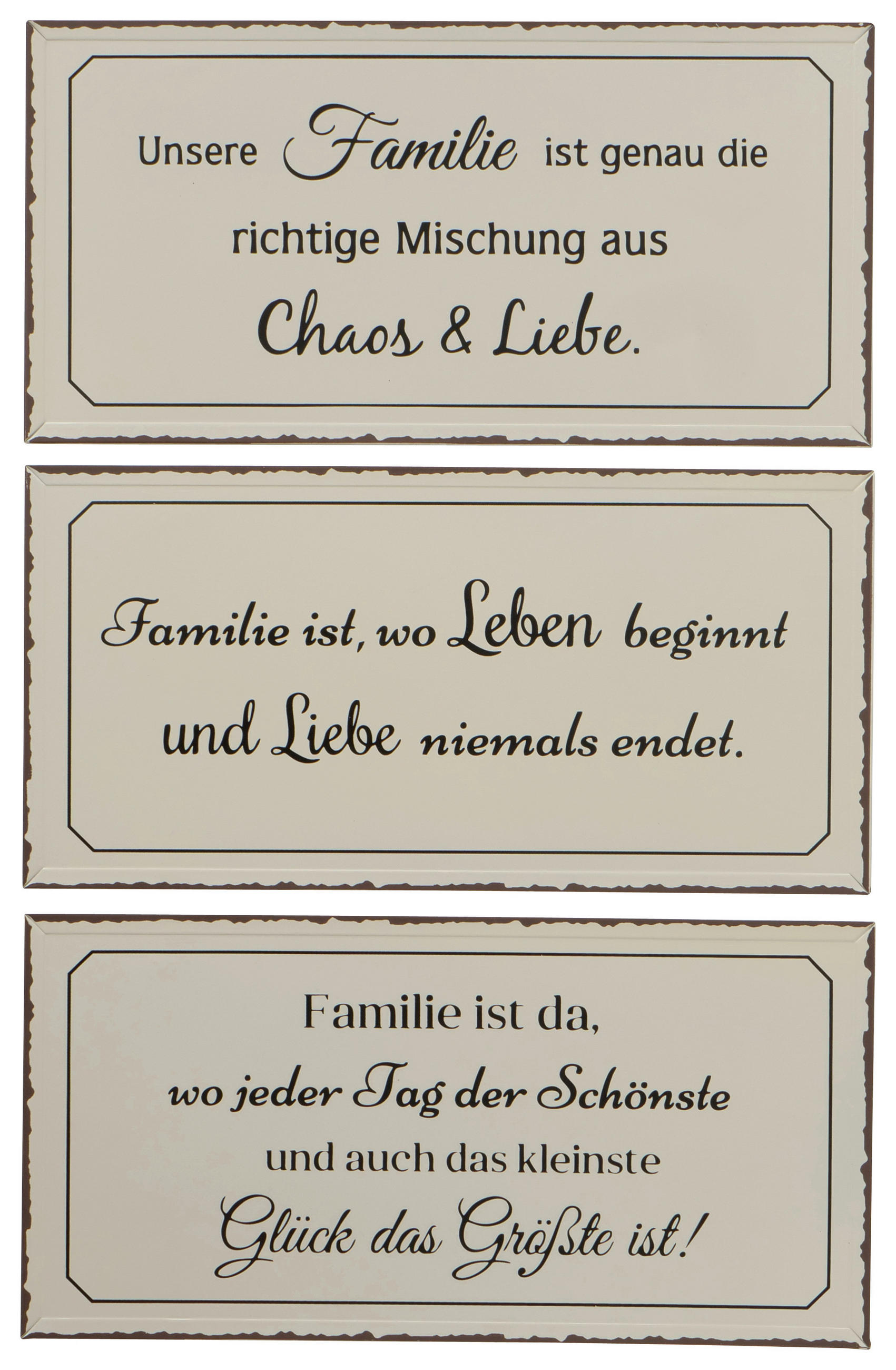 DEKOSCHILD 40/20 cm  - Creme, Basics, Metall (40/20cm)