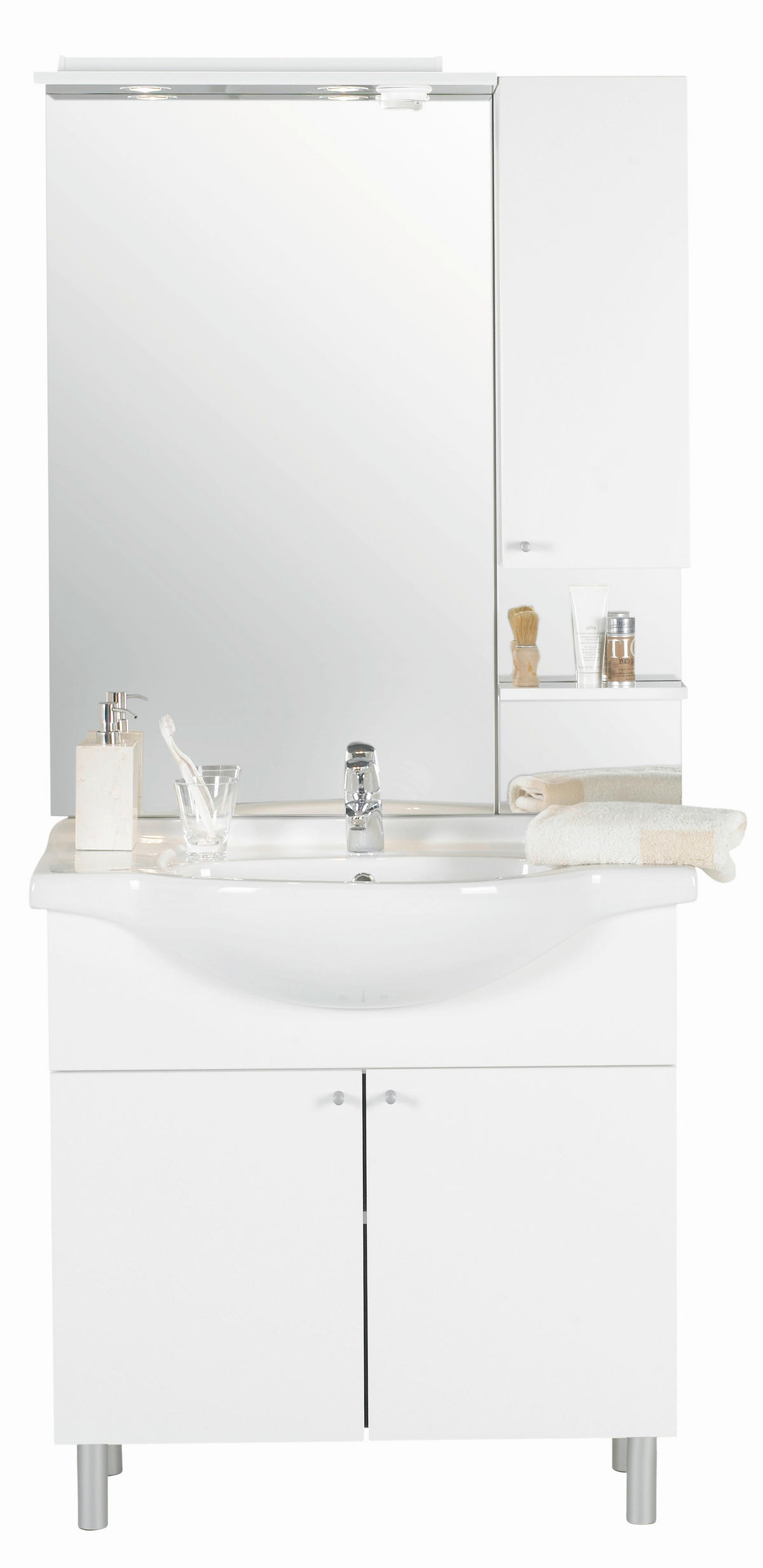 BADEZIMMER  in  - Weiß, KONVENTIONELL, Holzwerkstoff (85/183/48cm) - Xora