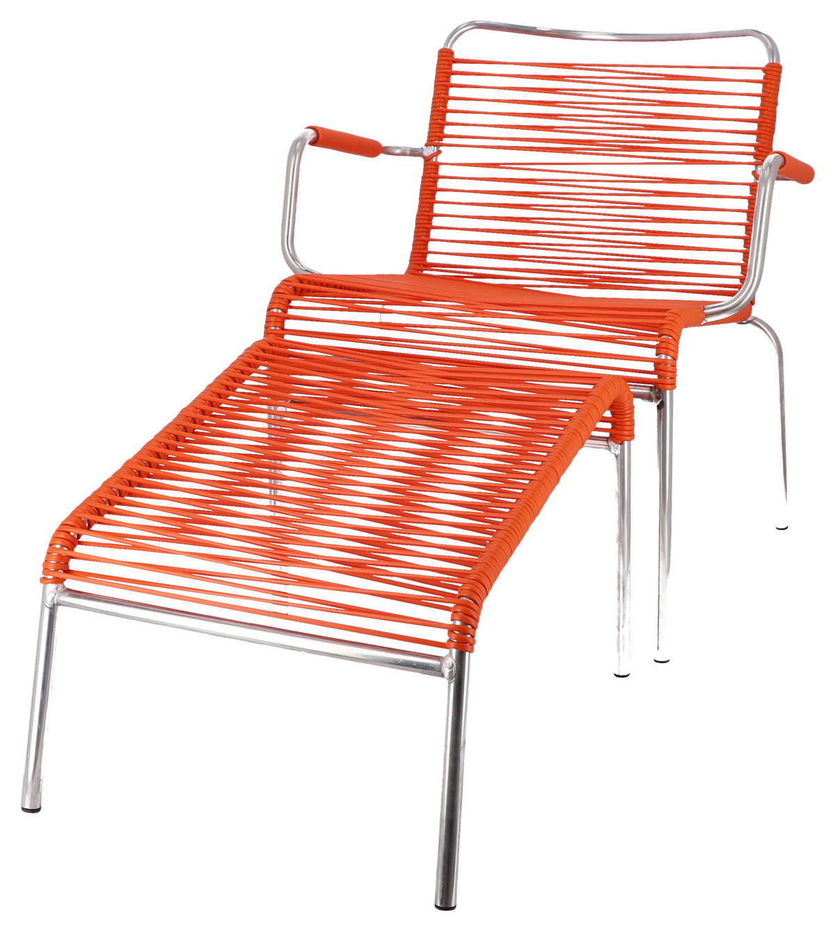 LOUNGESESSEL Orange, Alufarben Aluminium  - Alufarben/Orange, MODERN, Kunststoff/Metall (69/70/66cm) - FIAM