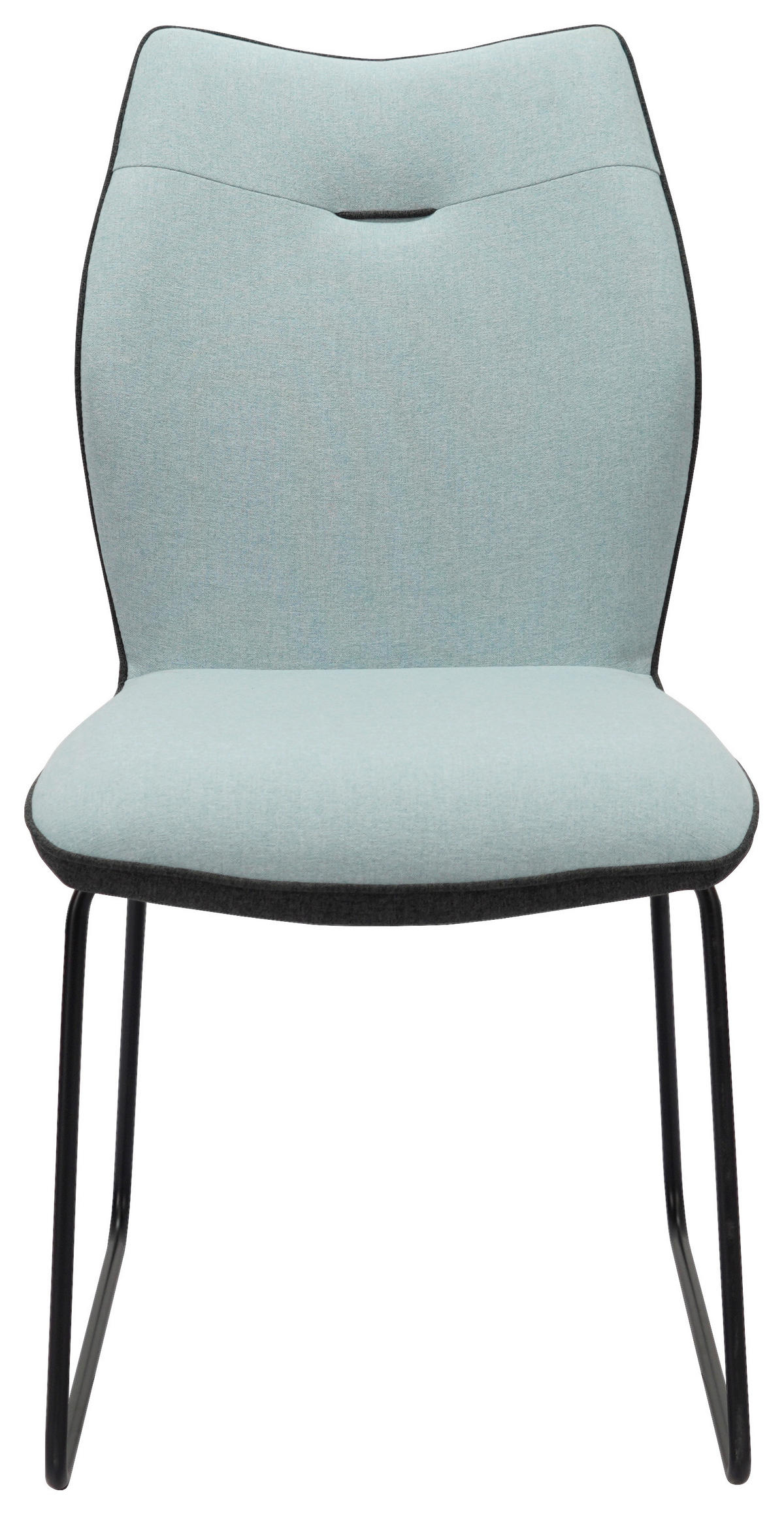 STUHL - Dunkelgrau/Schwarz, Design, Textil/Metall (46/90,5/65cm) - Novel