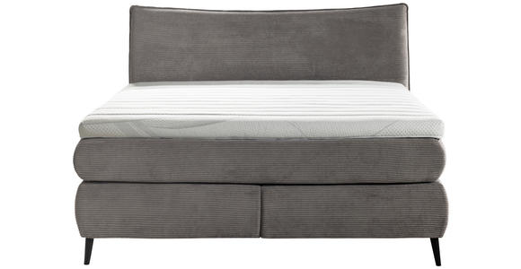 BOXSPRINGBETT 160/200 cm  in Grau  - Schwarz/Grau, Trend, Holz/Textil (160/200cm) - Esposa