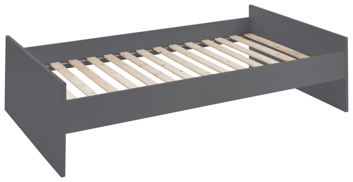 BODENBETT. 120/200 cm  in Anthrazit  - Anthrazit, LIFESTYLE, Holz/Holzwerkstoff (120/200cm) - Stylife