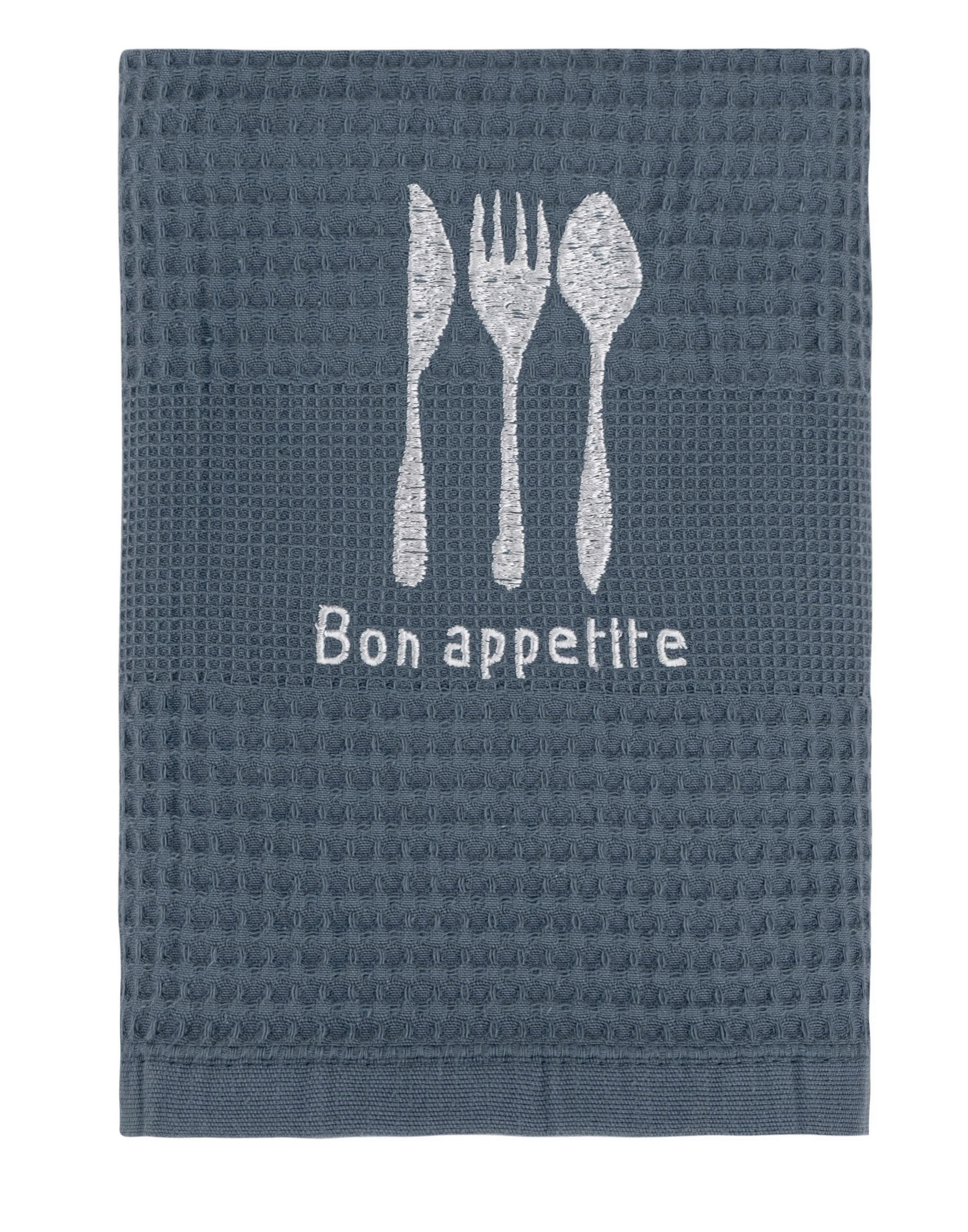 KUHINJSKA KRPA  BUON APETITE  50/70 cm       modra  - modra, Konvencionalno, tekstil (50/70cm)