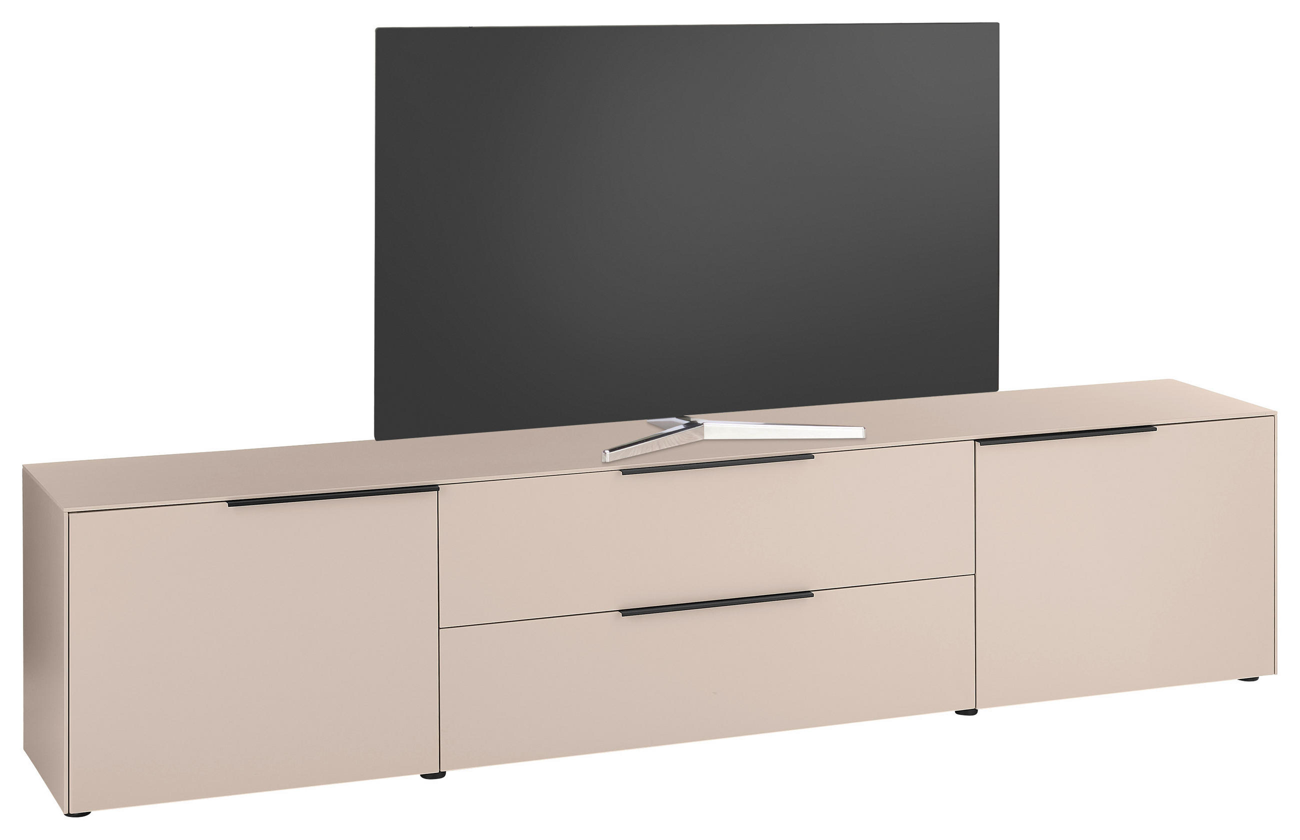 LOWBOARD  220/50/38 cm 1 Schublade(n) Beimöbel erhältlich, stehend  - Kaschmir/Schwarz, Design, Holzwerkstoff/Kunststoff (220/50/38cm) - Voleo