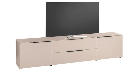 LOWBOARD  220/50/38 cm 1 Schublade(n) Beimöbel erhältlich, stehend  - Kaschmir/Schwarz, Design, Holzwerkstoff/Kunststoff (220/50/38cm) - Voleo