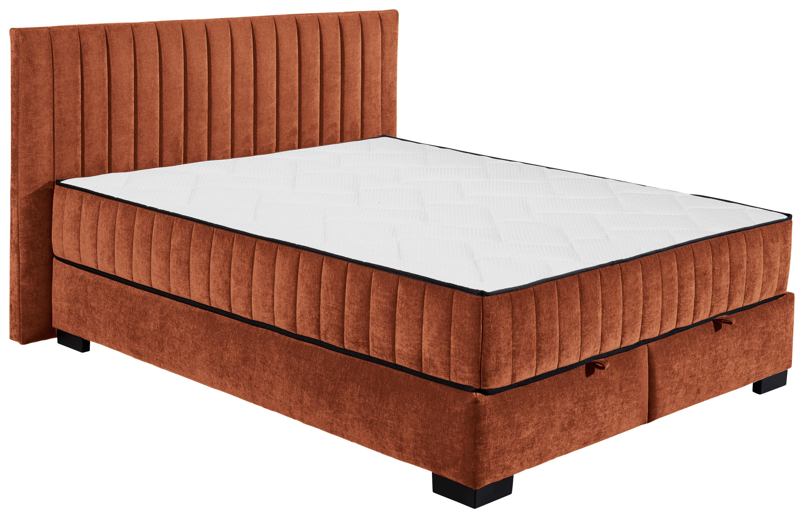 BOXBETT 160/200 cm  in Cognac  - Cognac/Schwarz, Modern, Holzwerkstoff/Kunststoff (160/200cm) - MID.YOU