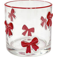 TEELICHTGLAS - Klar/Rot, LIFESTYLE, Glas (10/10cm) - X-Mas