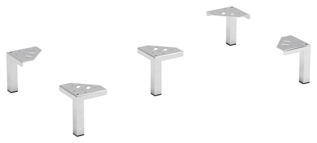 FUßSET 11,5/13/11,5 cm   - Silberfarben, Design, Metall (11,5/13/11,5cm) - Xora