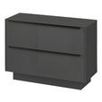 GARDEROBENBANK  in 72/50/32 cm  - Anthrazit/Schwarz, Design, Glas/Metall (72/50/32cm) - Novel