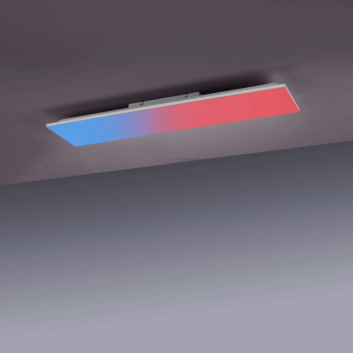 LED-DECKENLEUCHTE 100/25/6,5 cm   - Alufarben/Weiß, Basics, Kunststoff/Metall (100/25/6,5cm)