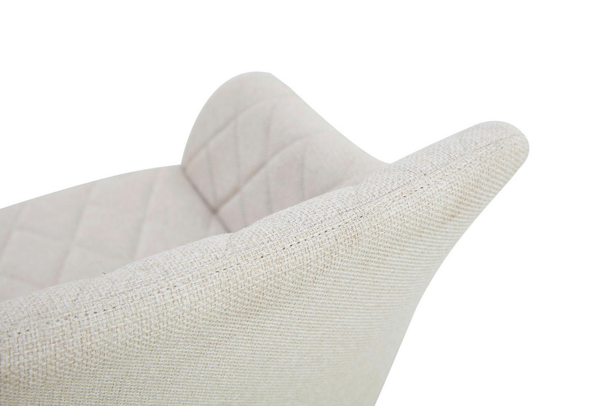 STUHL-SET 2 Stück  in Webstoff  - Creme/Schwarz, MODERN, Textil/Metall (56/83/60cm) - MID.YOU