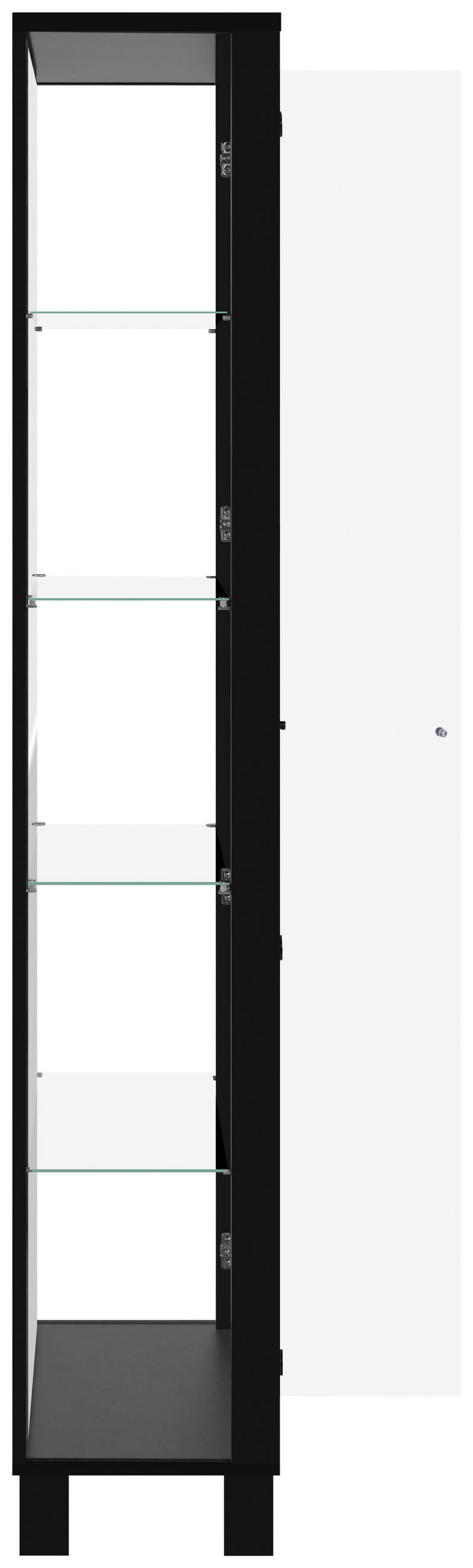 VITRINE in Schwarz  - Schwarz, KONVENTIONELL, Glas/Holzwerkstoff (62/189/33cm) - Carryhome