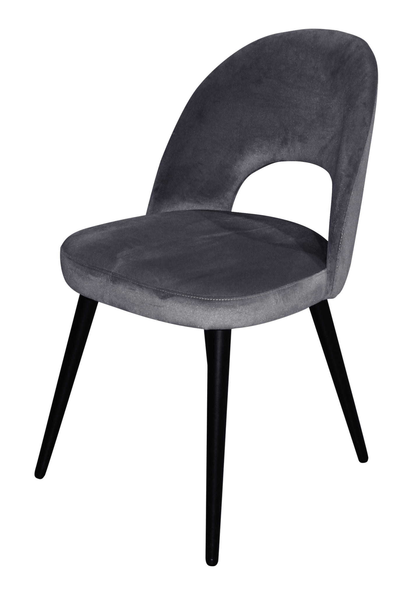 SCAUN in lemn, textil gri  - negru/gri, Modern, lemn/textil (49/83/60cm) - Cantus