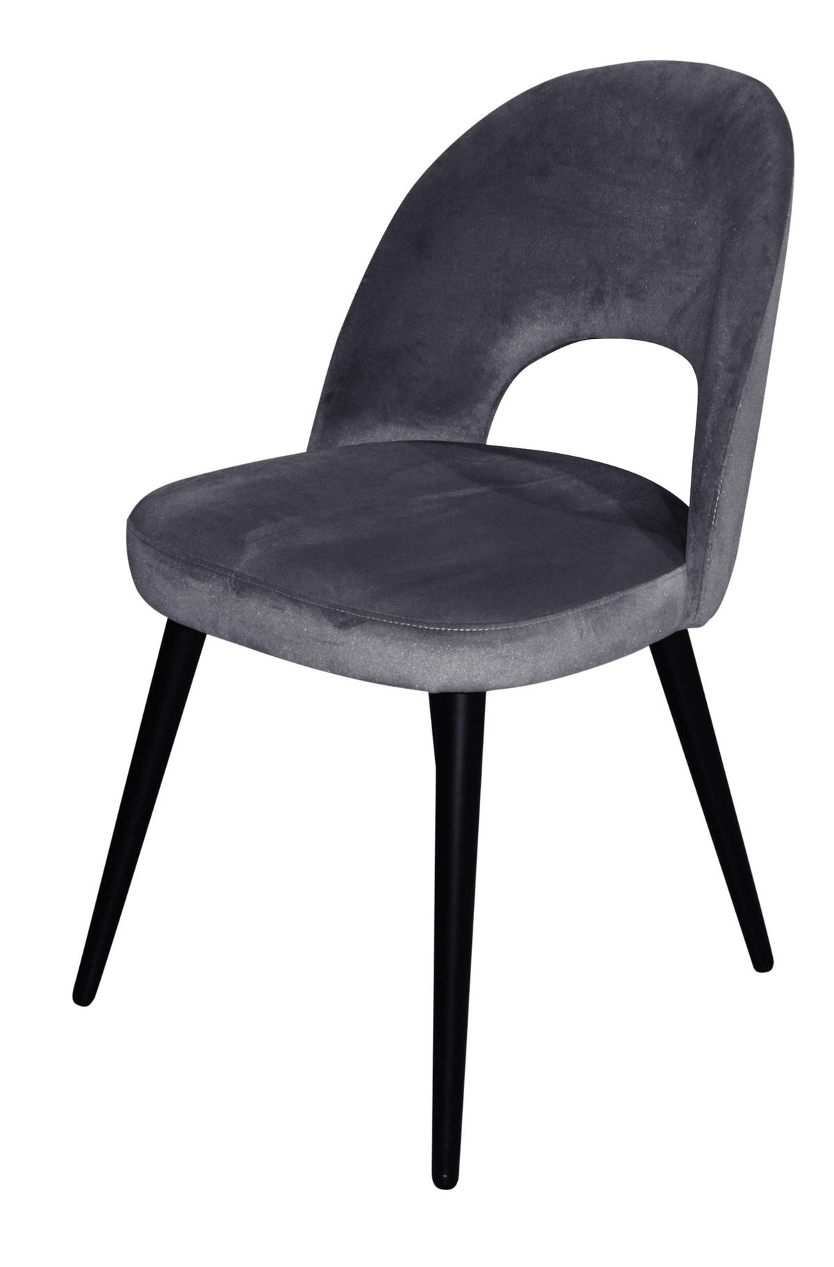 SCAUN in lemn, textil gri  - negru/gri, Modern, lemn/textil (49/83/60cm) - Cantus