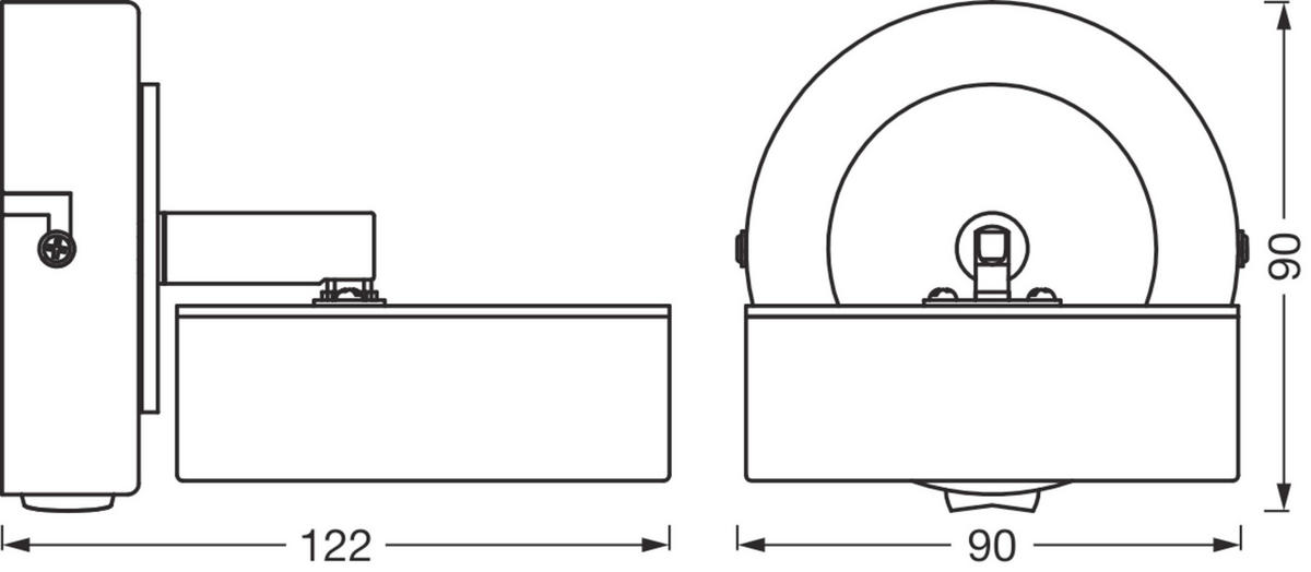 LED-STRAHLER 9/12,2/9 cm   - Weiß, Design, Holz/Kunststoff (9/12,2/9cm) - Osram