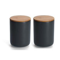 VORRATSDOSENSET  - Schwarz, Basics, Keramik (25,5/25,5/15cm) - Zeller Present