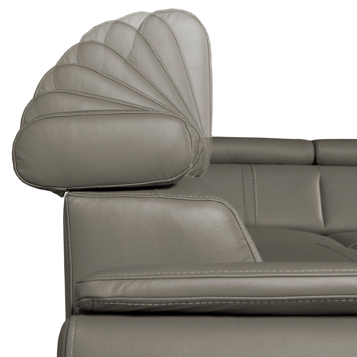 ECKSOFA  in Echtleder Schlammfarben  - Wengefarben/Schlammfarben, Design, Leder/Holz (265/265cm) - Livetastic