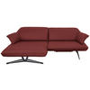 ECKSOFA in Echtleder Weinrot  - Beige/Weinrot, Design, Leder/Metall (169/252cm) - Koinor