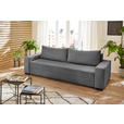 SCHLAFSOFA Cord Dunkelgrau Rückenkissen, Bettkasten, Schlaffunktion, Rücken echt, Liegefläche im Originalstoff  - Dunkelgrau/Schwarz, KONVENTIONELL, Kunststoff/Textil (240/72/95cm) - Carryhome