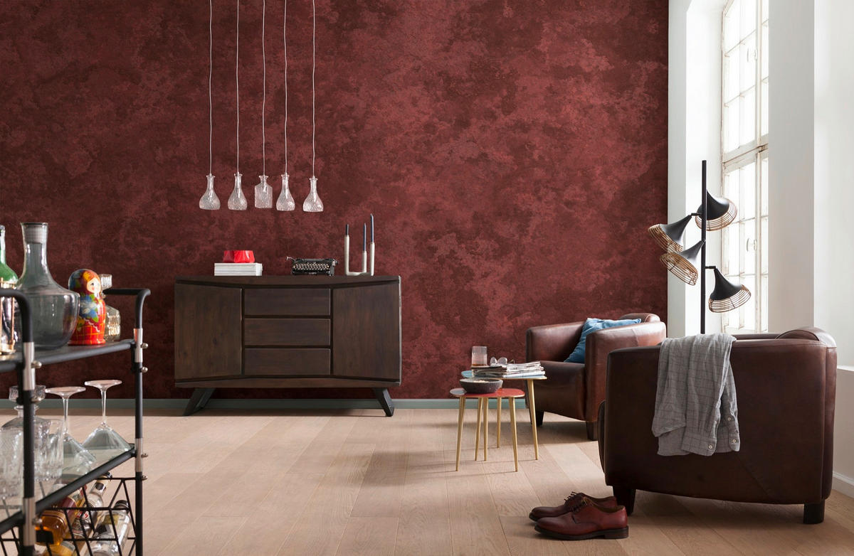 FOTOTAPETE  - Rot/Braun, Trend, Papier (400/280cm) - Xora