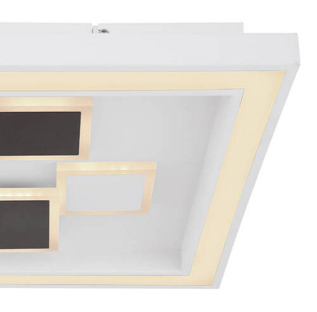 LED-DECKENLEUCHTE 50 W    48/48/7 cm  - Weiss/Anthrazit, Design, Kunststoff/Metall (48/48/7cm) - Globo