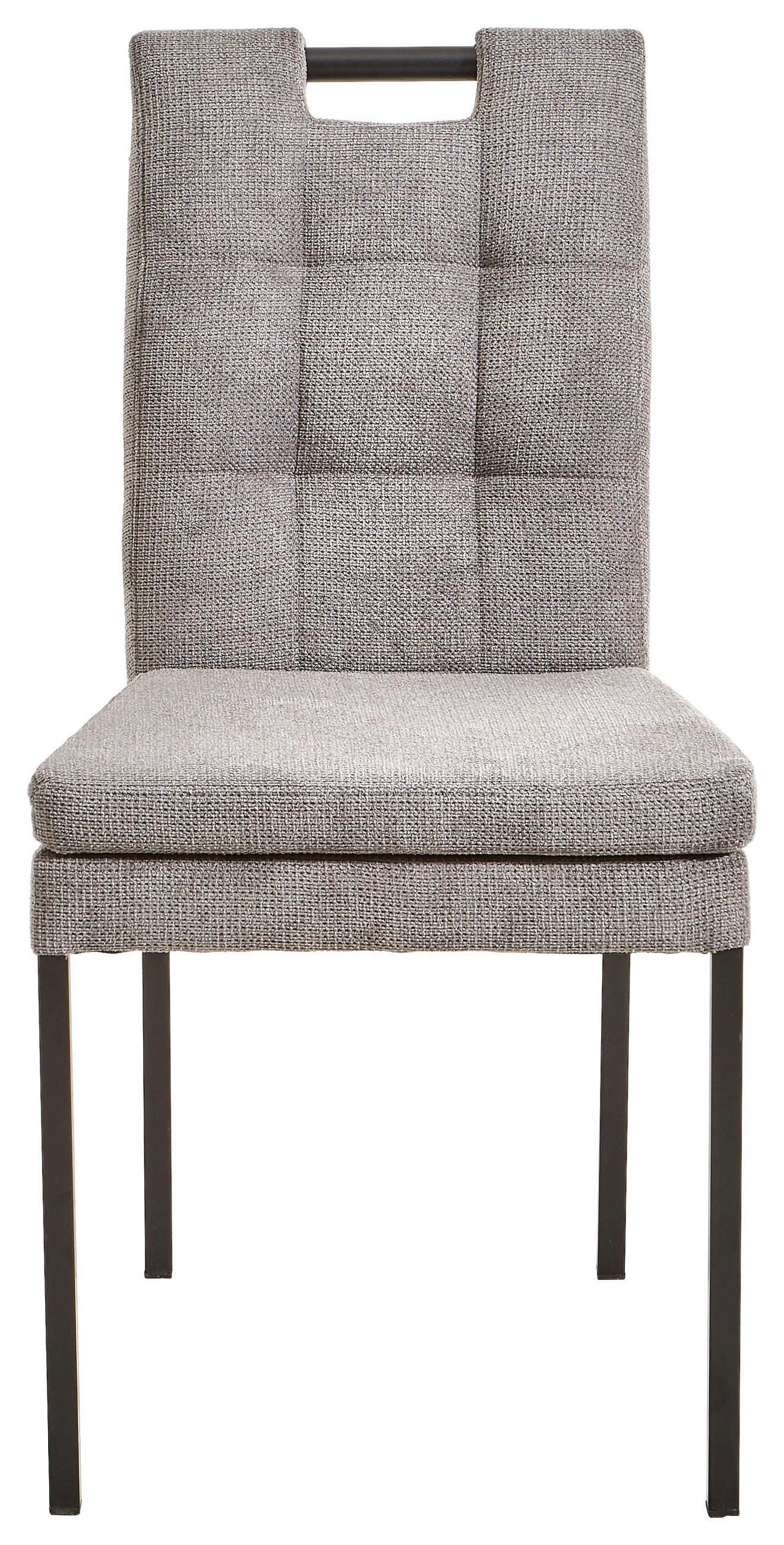 STUHL  in Eisen Webstoff Metall, Textil  - Schwarz/Grau, Design, Textil/Metall (47/91,5/59cm) - Cantus