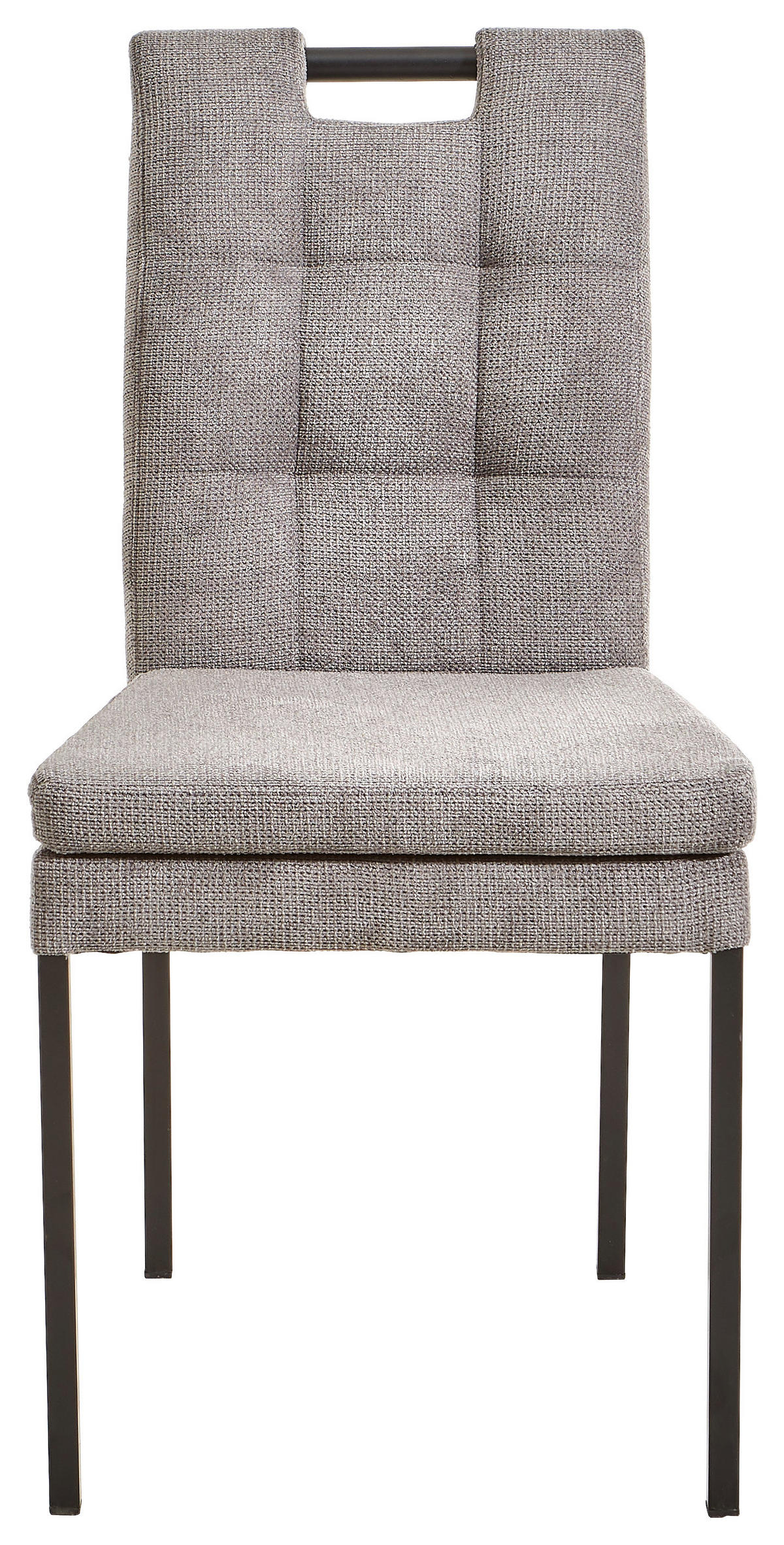STUHL  in Eisen Webstoff Metall, Textil  - Schwarz/Grau, Design, Textil/Metall (47/91,5/59cm) - Cantus